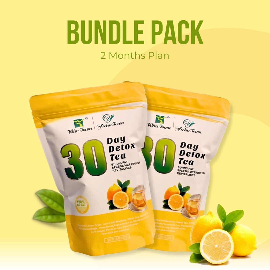 Bundle Pack - 2 Months Lemon Detox Tea, Organic Tea